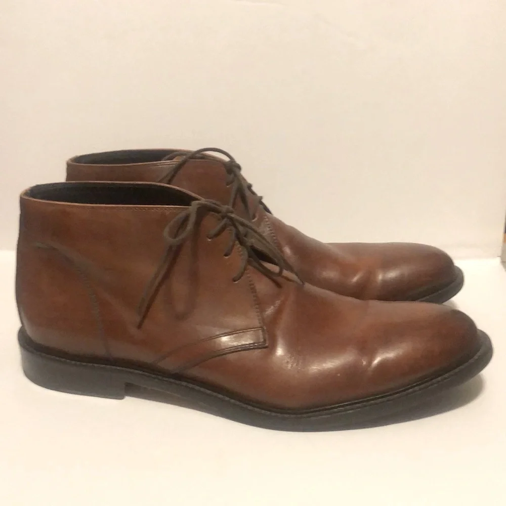 To Boot New York Men Cognac Aero Richard Leather Calf Chukka Boots